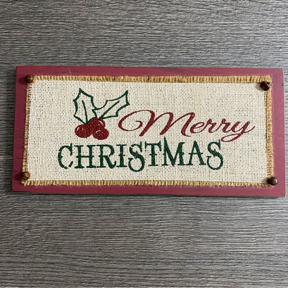 Wall Hanging Merry Christmas Wooden Decoration